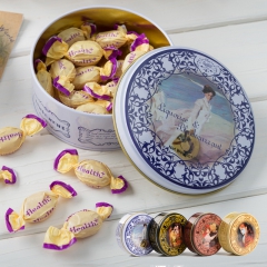 莎莎的店1886 德国进口复古铁盒装糖果/水果糖/硬糖/夹心...