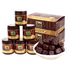 批发正品韩国进口巧克力乐天56黑巧克力高纯巧克力豆休闲零食9...