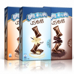 奥利奥巧心结夹心饼干47g 巧克力味/香草慕斯/提拉米苏 整...