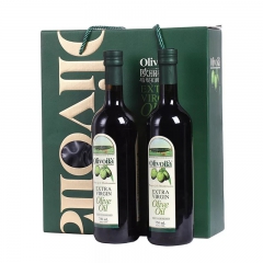 欧丽薇兰 特级初榨橄榄油 750ml*2 精装礼盒 食用橄榄...