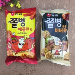 韩国原装进口方便面零食 农心兵卒一口脆辣味干脆面烧烤味食品9...