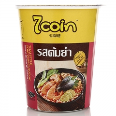 方便面 泰国进口7coin七咔呢桶装速食海鲜方便面 进口休闲...