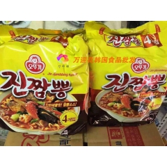 韩国进口方便面 不倒翁奥土基跑男真海鲜拉面130g*32袋