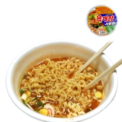 韩国进口农心牛肉碗装泡面 Q弹微辣方便面 即食方便面批发