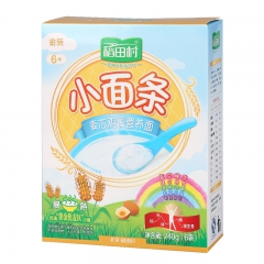 挂面面条批发 稻田村金装小面条 麦芯鸡蛋 儿童营养面条招商