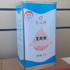 富味乡芝麻调和香油 5L*4桶 富味乡蓝标芝麻油 餐饮装麻油