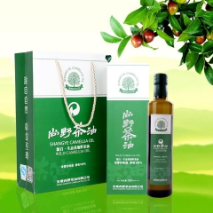 尚野500ml礼品盒绿色 山茶油 野生茶籽油 月子油团购