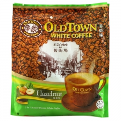 马来西亚进口零食 旧街场三合一榛果味白咖啡600g中国代理版