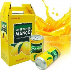 Lotte乐天芒果汁 韩国进口饮料批发 180ml*15听/...