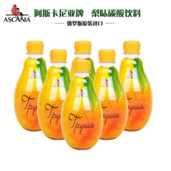 进口饮料俄罗斯果汁j进口果汁气泡果汁梨味370ML