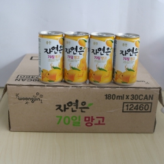 熊津芒果汁 韩国芒果汁 进口芒果汁180ml*30韩文版 上...