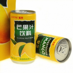 韩国原装进口饮料饮品Lotte 乐天芒果汁180mlx15瓶
