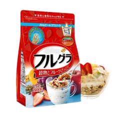 日本进口零食 卡乐比麦片 营养水果麦片800g 进口食品批发