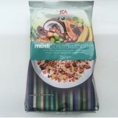 瑞典ica坚果50%水果燕麦片低脂 早餐冲饮免煮即食750g...