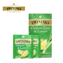 英国川宁Twinings 柠檬绿茶25片装盒装 茶包进口绿茶...