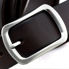 皮带批发加长针扣头层牛皮皮带意大利进口黄牛皮腰带 植鞣树膏皮