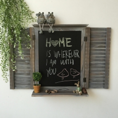 欧式美式乡村田园酒吧咖啡店铺复古假窗户木质黑板装饰墙壁饰挂饰