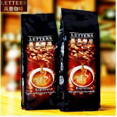 letters意大利咖啡豆 原装进口意式浓缩现磨黑咖啡粉45...