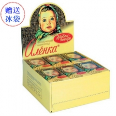 俄罗斯进口alenka红色十月娃娃头牛奶巧克力15g*42片...