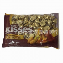17年3月 美国好时巧克力Kisses杏仁牛奶巧克力金色50...