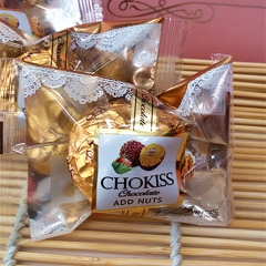 正品韩国锦大巧吻果仁夹心巧克力结婚庆喜糖果散装500g约34...