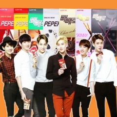 行货韩国进口EXO版 乐天lotte杏仁巧克力棒派派乐(红/...