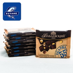 零食批发俄罗斯进口 巴巴耶夫55％榛仁黑巧克力 新品上市一件...