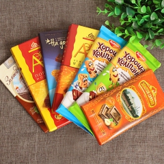 俄罗斯进口食品 纯巧克力 入口即化 纯可可 黑巧克力 零食 ...