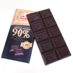 俄罗斯纯黑巧克力 进口90%高可可 休闲零食品 斯巴达克珍藏...