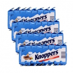 澳洲进口Knoppers德国牛奶榛子巧克力威化饼干10连包2...