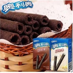 奥利奥巧脆卷威化饼巧克力/香草味下午茶聚会休闲零食 55g*...