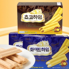韩国进口女生爱吃的零食品可瑞安crown榛子瓦威化饼干 47...
