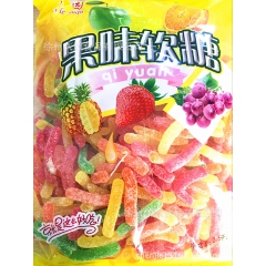 贝乐园水果糖果类 彩条形状水果软糖 果味软糖喜糖 5斤