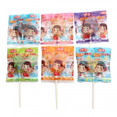 不二家水果味棒棒糖多口味散装喜糖批发500g