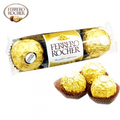 意大利进口费列罗榛仁牛奶巧克力T3粒单条装37.5g零食散装...