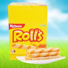 印尼进口食品richeese丽芝士芝心棒奶酪夹心卷 180g...