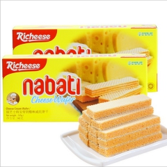印尼进口休闲食品 nabat纳宝帝i丽芝士奶酪夹心威化饼干1...