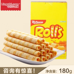 印尼进口零食丽芝士Richeese 丽芝士芝心棒夹心卷(注心...
