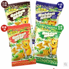马来西亚进口零食品EGO金小熊饼干3kg/箱草莓巧克力蜜瓜夹...