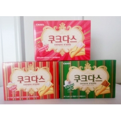 韩国进口零食Crown可瑞安奶油/咖啡夹心蛋卷可拉奥威化饼干...