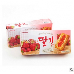 韩国饼干 进口零食 乐天草莓酱曲奇 苹果软饼 千层派 230...