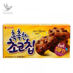 韩国食品批发 好丽友巧克力软曲奇饼干120g*16盒/箱 美...