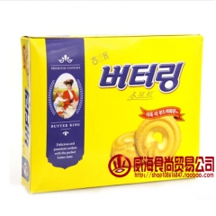 韩国休闲食品批发 海太黄油曲奇302g*12盒/箱 营养饼干...