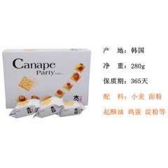 韩国进口 可瑞安大太口咸饼干 苏打饼干280克*10盒/箱