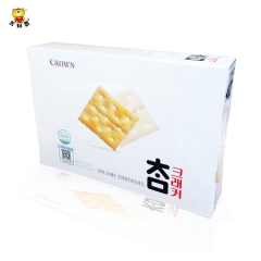 韩国进口休闲零食 280g可瑞安太口饼干苏打微咸无糖 盒装饼...