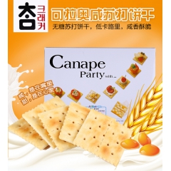 韩国进口休闲零食crown可瑞安可拉奥苏打太口饼干无蔗糖咸味...