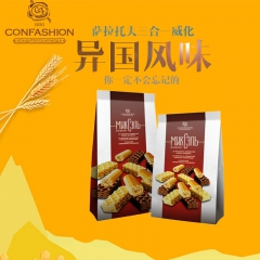 俄罗斯进口KDV 米克色利三合一蛋卷早餐威化饼干酥脆香甜25...