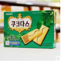 韩国进口零食 可瑞安CROWN咖啡蛋卷 休闲食品 夹心饼干7...