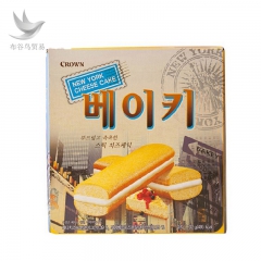 韩国进口食品可瑞安奶油夹心蛋卷枕式派102克 一箱12盒