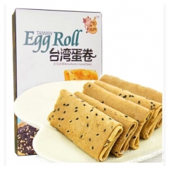 台湾牛葫芦纯手工蛋卷饼干 芝麻味海苔味 现货批发一箱24盒包...
